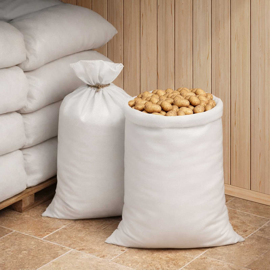 Geweven zakken 10 pcs Wit 70 x 110 cm PP