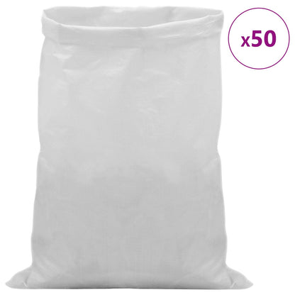 Geweven zakken 50 pcs Wit 30 x 45 cm PP