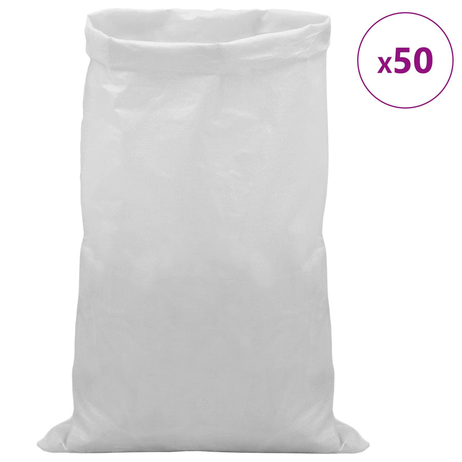 Geweven zakken 50 pcs Wit 70 x 110 cm PP