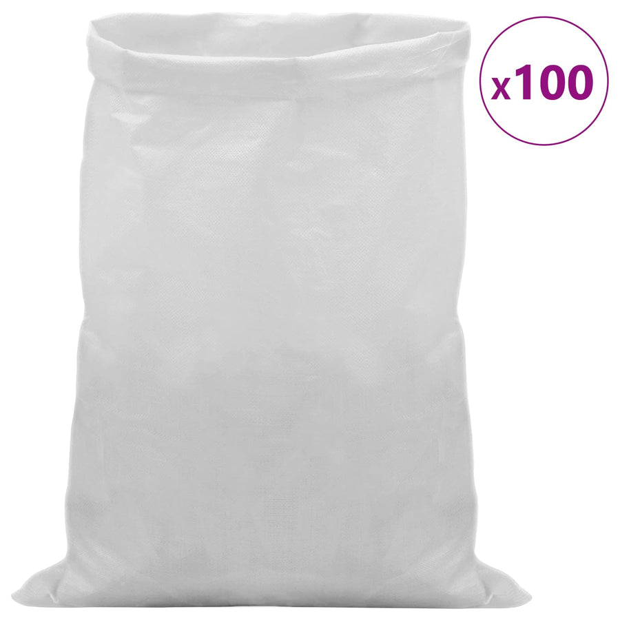 Geweven zakken 100 pcs Wit 40 x 60 cm PP