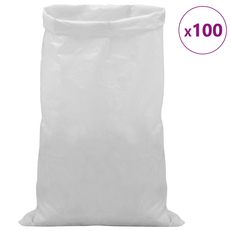 Geweven zakken 100 pcs Wit 70 x 110 cm PP