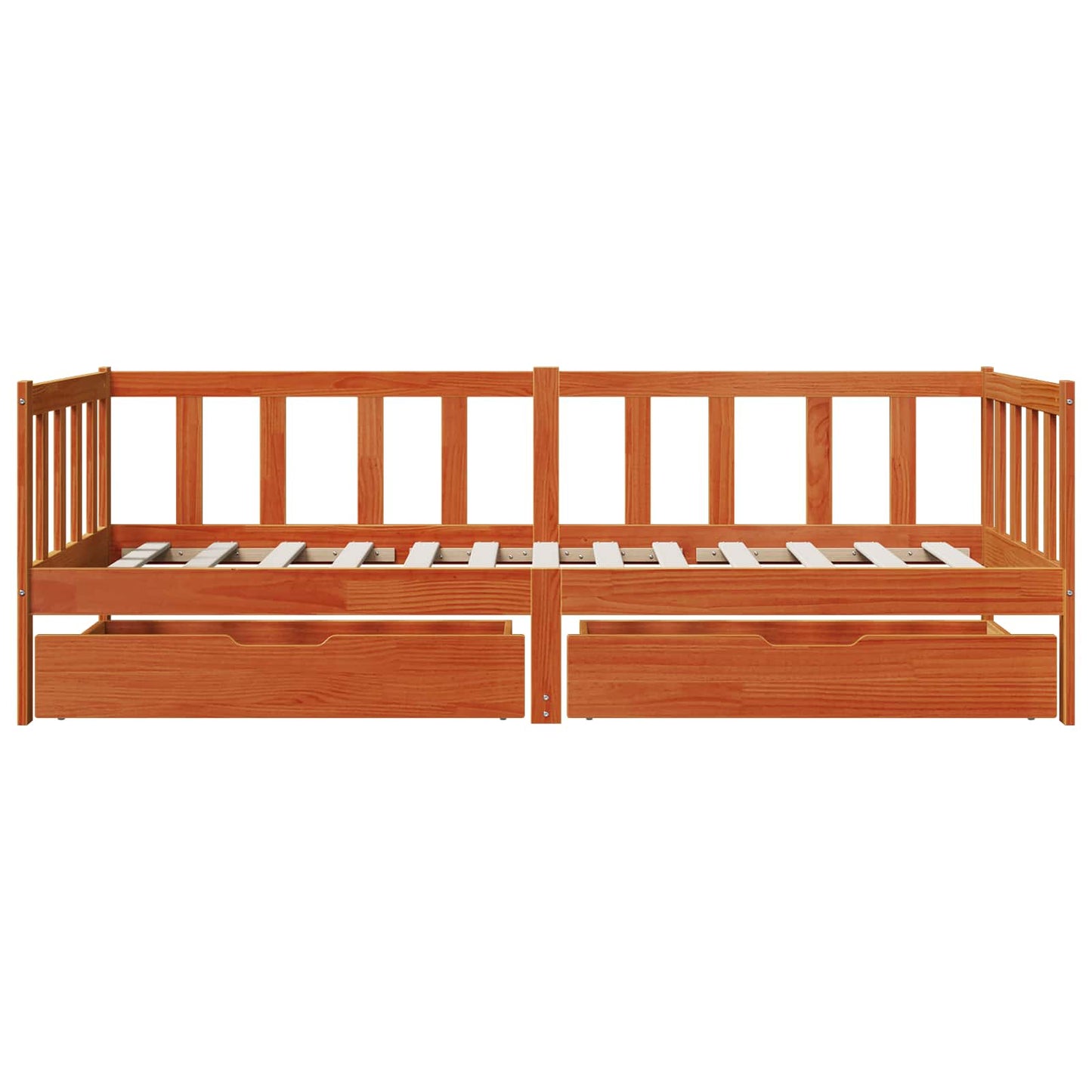 Slaapbank met hoofdeinde 3 pcs Wasbruin Massief Vurenhout