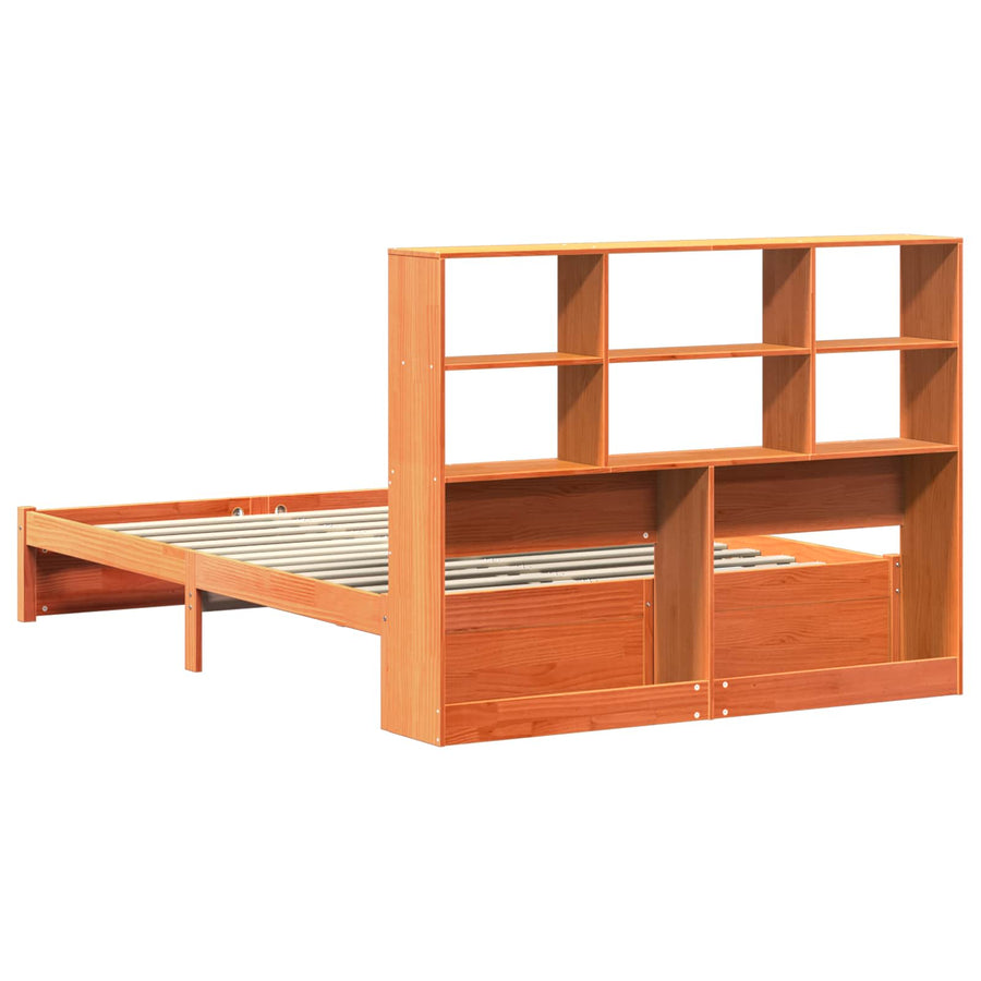 Boekenkast Bedframe Wasbruin 150 x 200 cm Massief Vurenhout