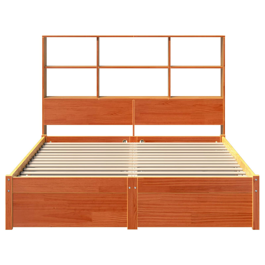 Boekenkast Bedframe Wasbruin 150 x 200 cm Massief Vurenhout