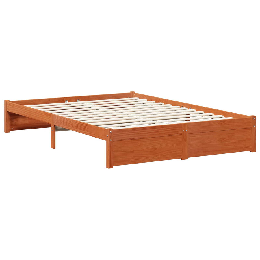 Bedframe met lade met opslag 3 pcs Wasbruin Massief Vurenhout