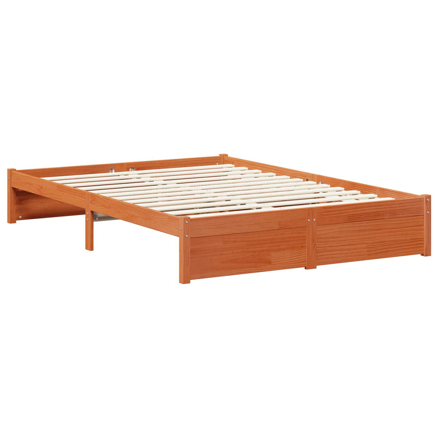 Bedframe met lade met opslag 3 pcs Wasbruin Massief Vurenhout