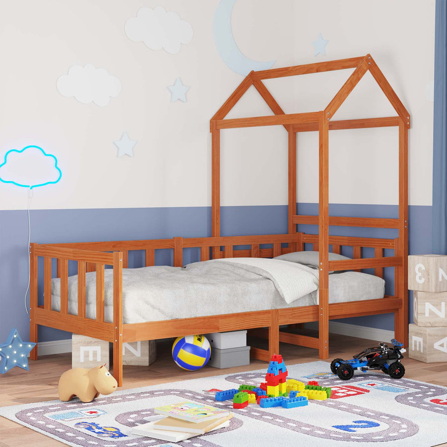 Dagbed Set Wasbruin Massief grenenhout