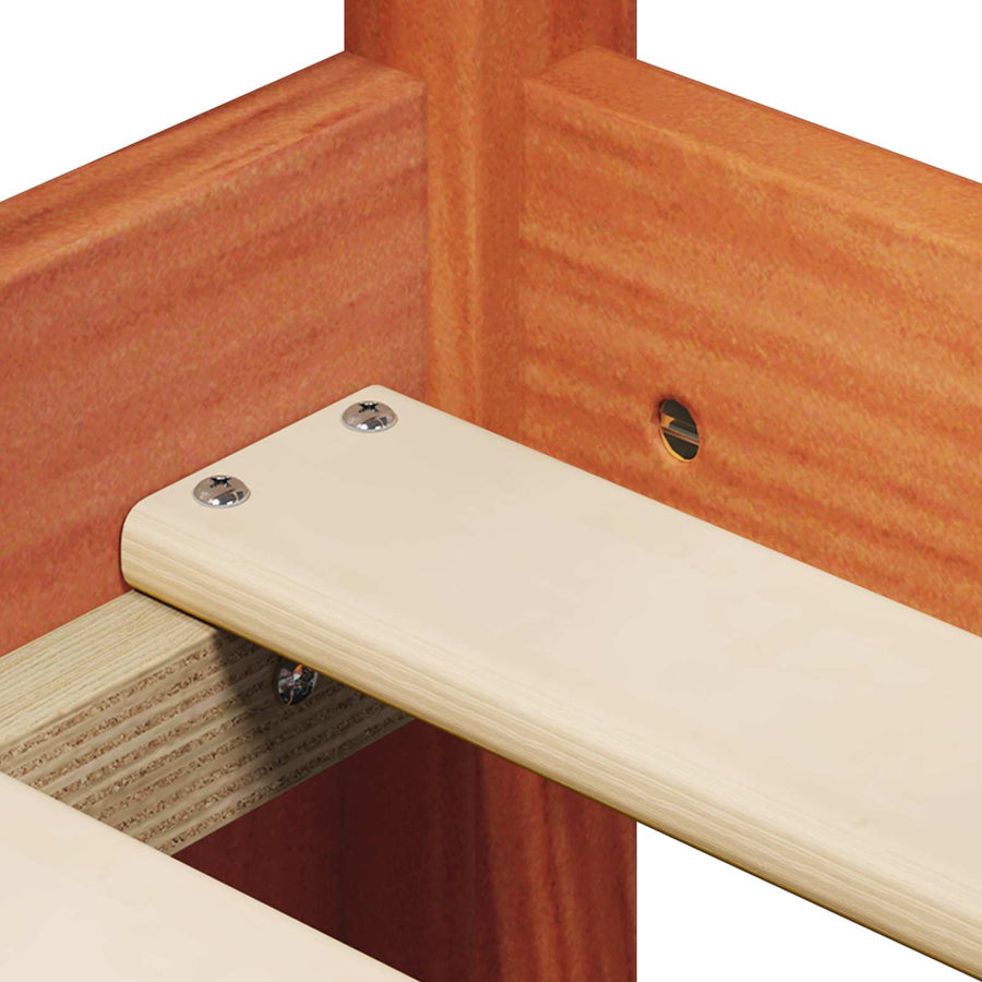 Hoogslaper bedframe Waskleur Bruin 90 x 190 cm