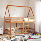 Hoogslaper bedframe grenenhout bruin 90x190 cm