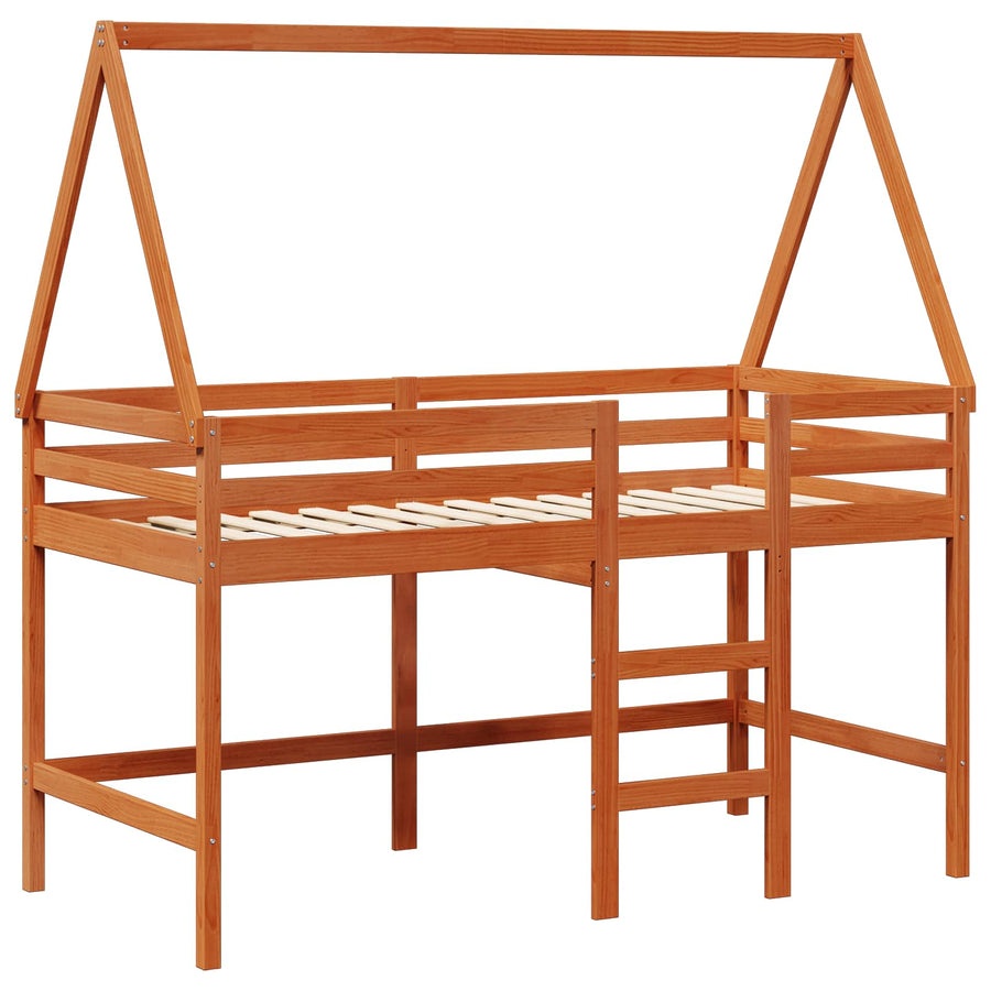 Hoogslaper bedframe Waskleur Bruin 90 x 190 cm