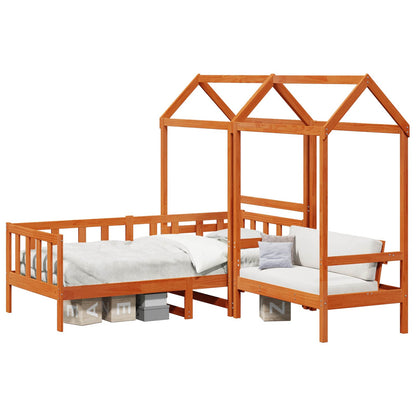 Dagbed Set Wasbruin Massief grenenhout