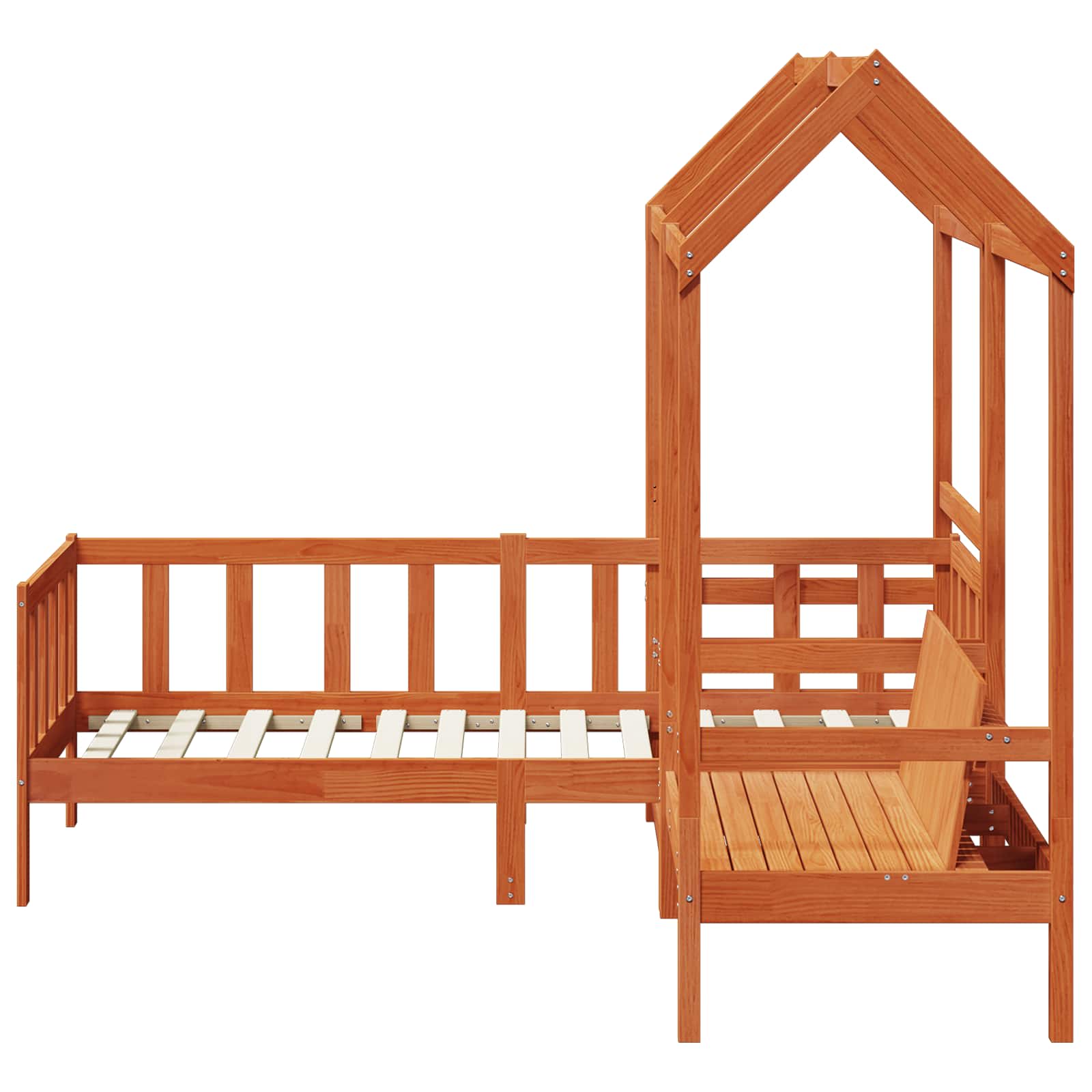 Dagbed Set Wasbruin Massief grenenhout