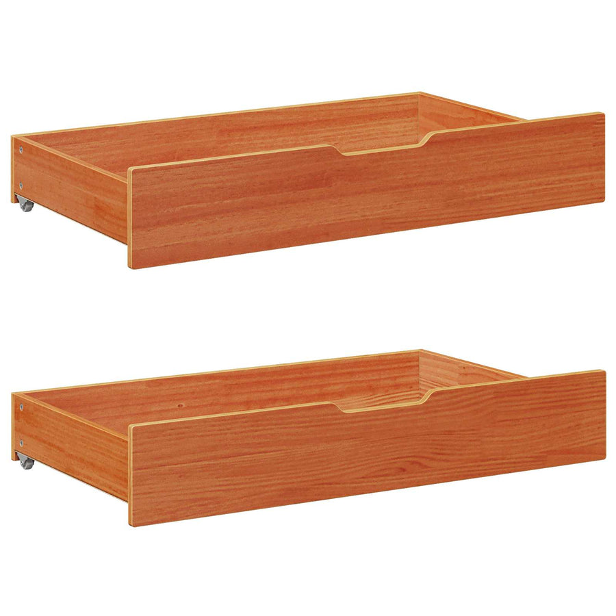Slaapbank met hoofdeinde 3 pcs Wasbruin Massief Vurenhout