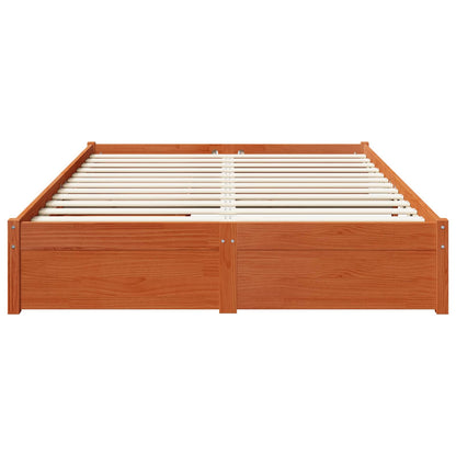 Bedframe met lade met opslag 3 pcs Wasbruin Massief Vurenhout