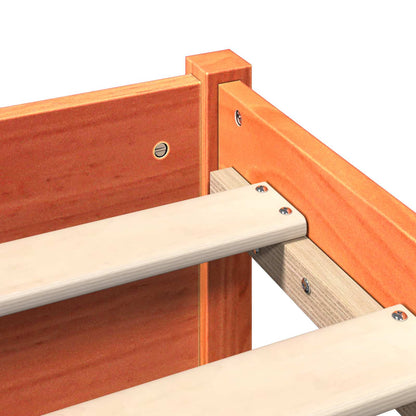Boekenkast Bedframe Wasbruin 120 x 200 cm Massief Vurenhout