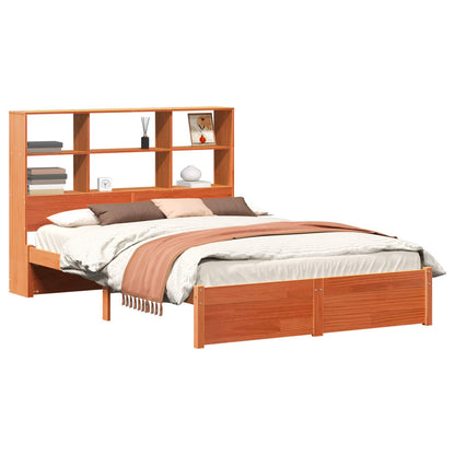Boekenkast Bedframe Wasbruin 120 x 200 cm Massief Vurenhout