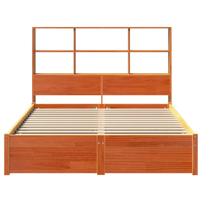 Boekenkast Bedframe Wasbruin 120 x 200 cm Massief Vurenhout
