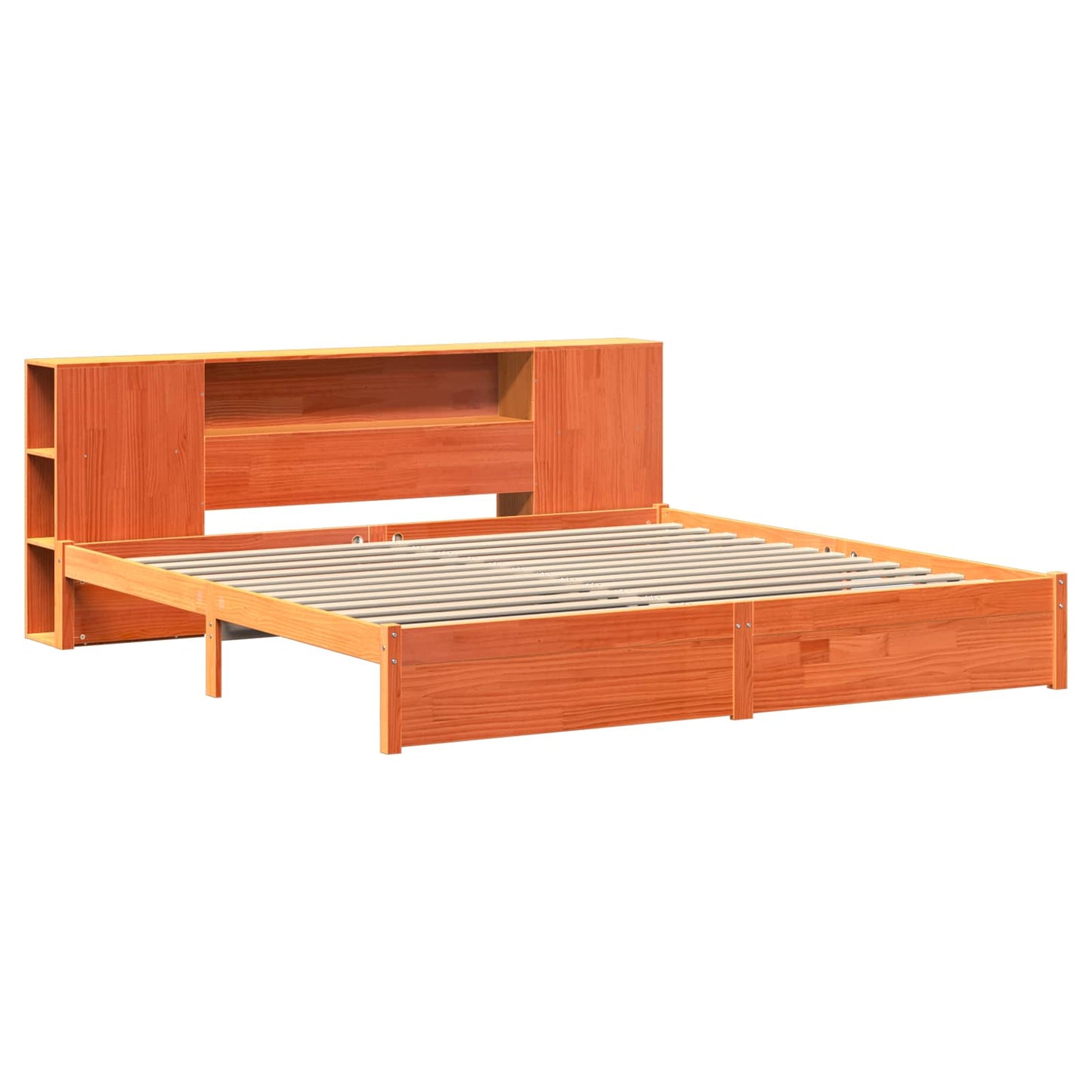 Boekenkast Bedframe Wasbruin 180 x 200 cm Massief Vurenhout
