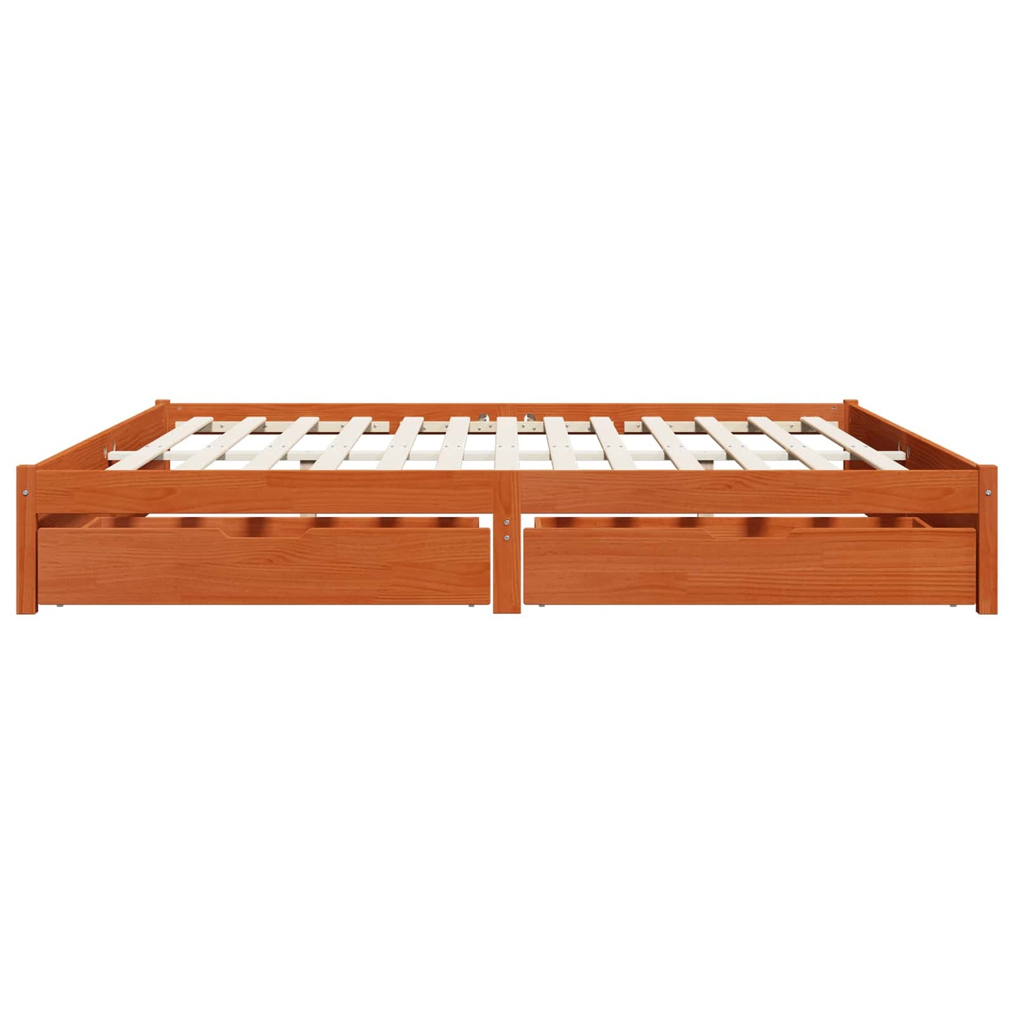 Bedframe met lade met opslag 3 pcs Wasbruin Massief Vurenhout