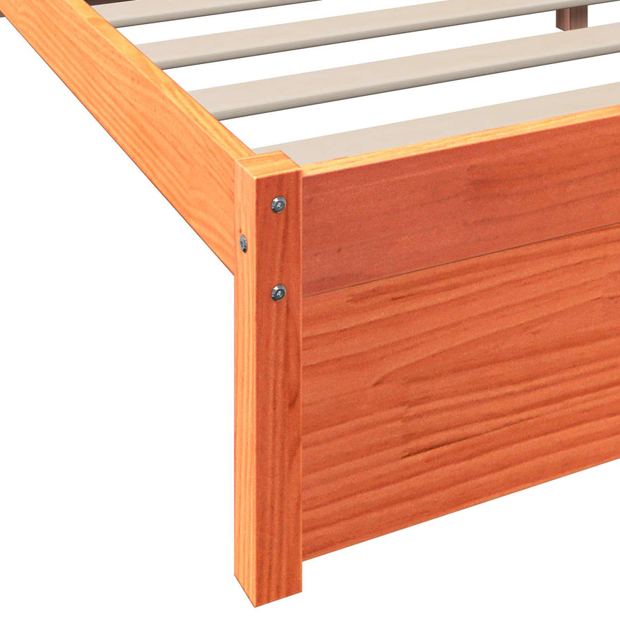 Boekenkast Bed 2 pcs Wasbruin 200 x 200 cm Massief Vurenhout