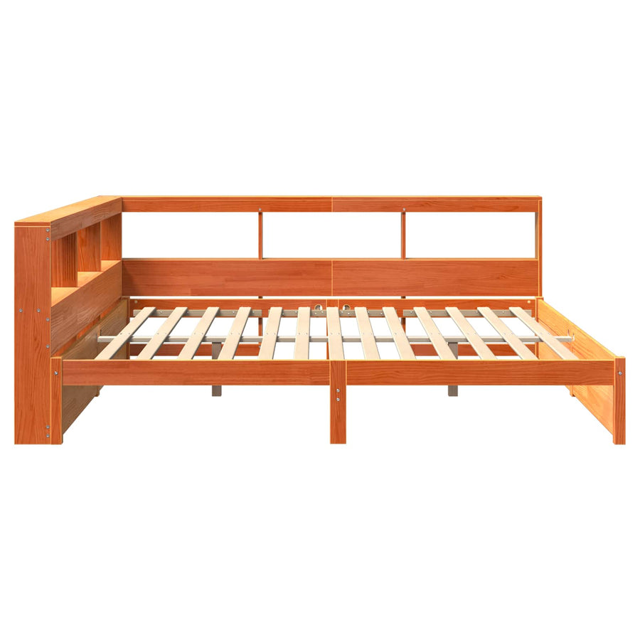 Boekenkast Bed 2 pcs Wasbruin 200 x 200 cm Massief Vurenhout