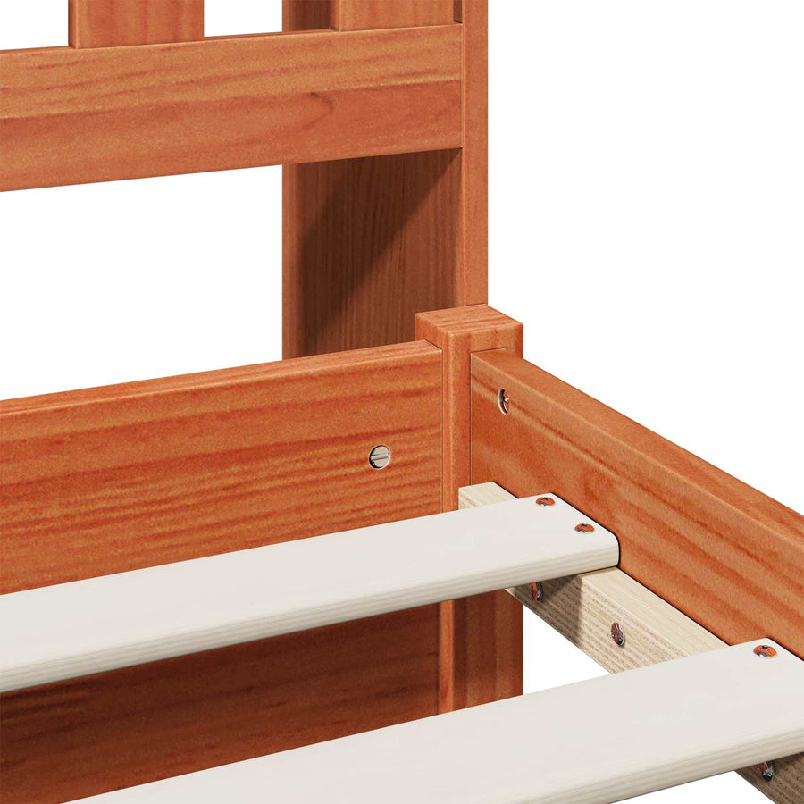 Boekenkast Bedframe met hoofdeinde 2 pcs Wasbruin 200 x 160 cm