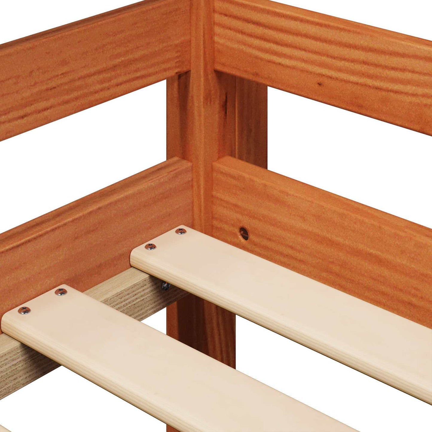 Hoogslaper bedframe Waskleur Bruin 90 x 190 cm
