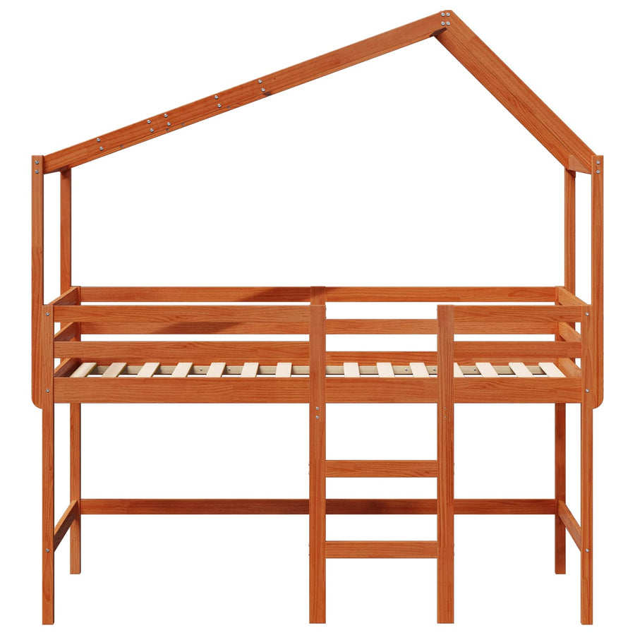 Hoogslaper bedframe Waskleur Bruin 90 x 190 cm