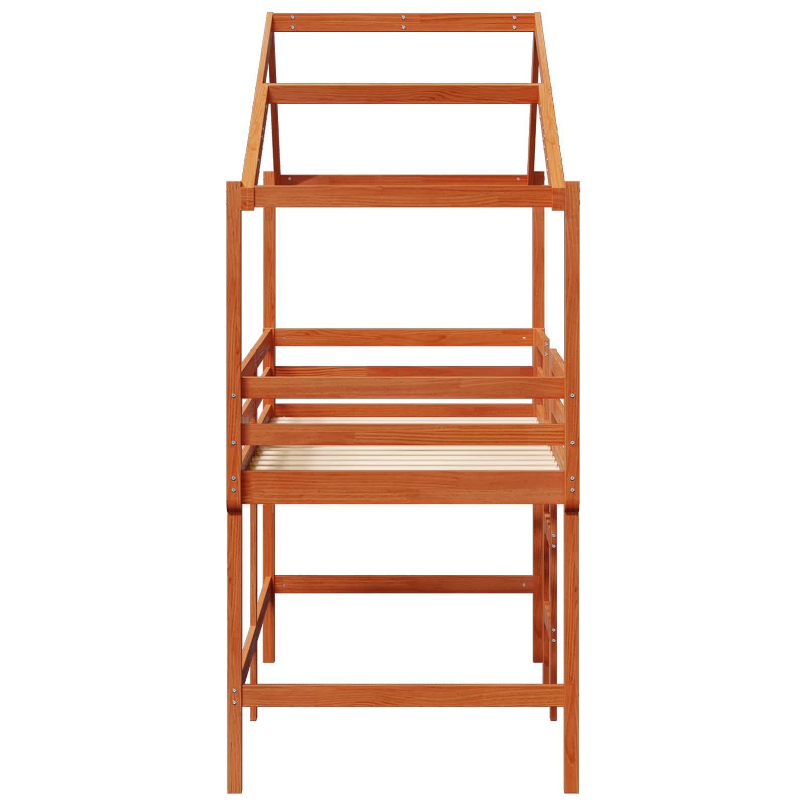 Hoogslaper bedframe Waskleur Bruin 90 x 190 cm
