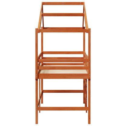 Hoogslaper bedframe Waskleur Bruin 90 x 190 cm