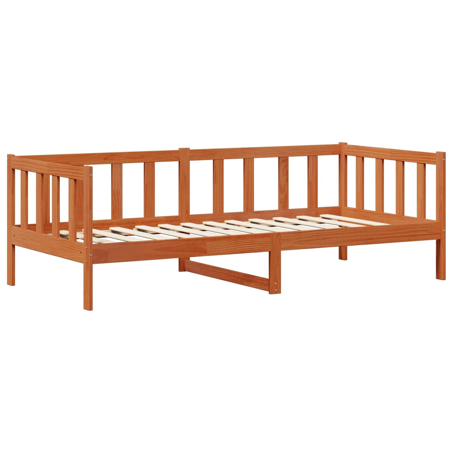 Dagtbed met hoofdeinde 3 pcs Wasbruin Massief Vurenhout