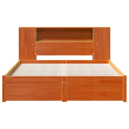 Boekenkast Bedframe Wasbruin 140 x 200 cm Massief Vurenhout