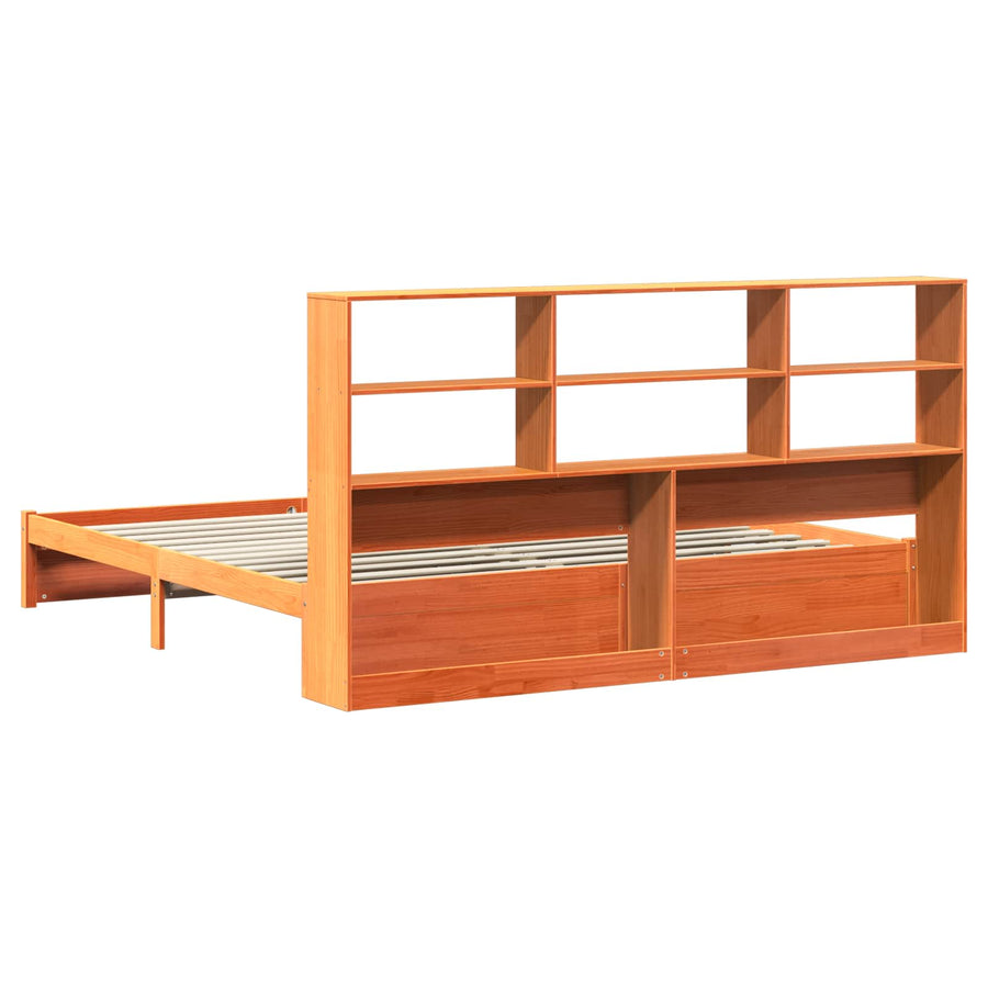 Boekenkast Bedframe Wasbruin 180 x 200 cm Massief Vurenhout