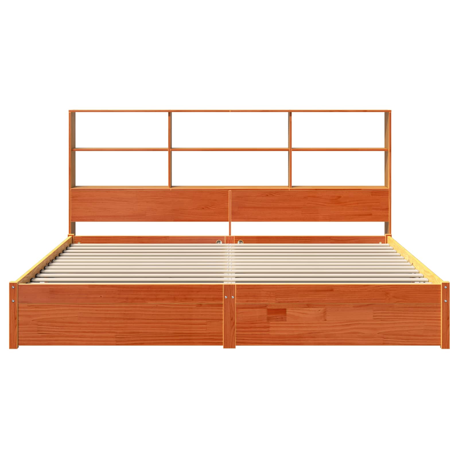 Boekenkast Bedframe Wasbruin 180 x 200 cm Massief Vurenhout
