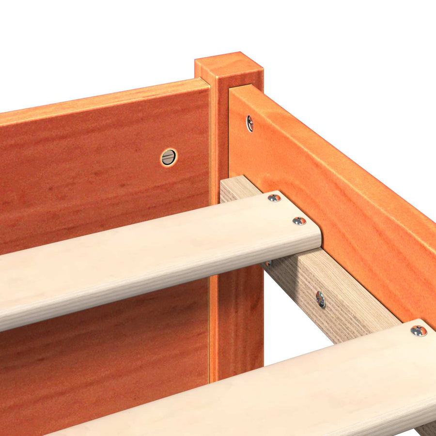Boekenkast Bedframe Wasbruin 160 x 200 cm Massief Vurenhout