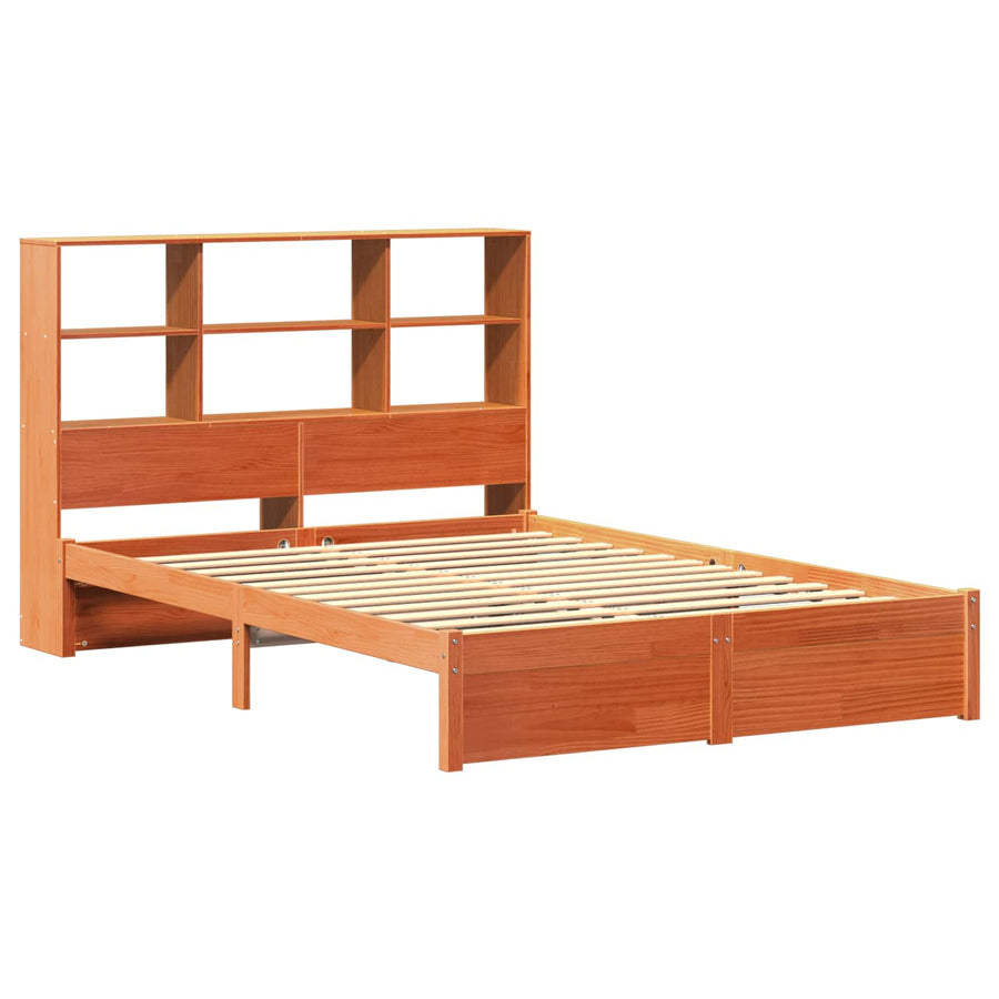 Boekenkast Bedframe Wasbruin 160 x 200 cm Massief Vurenhout