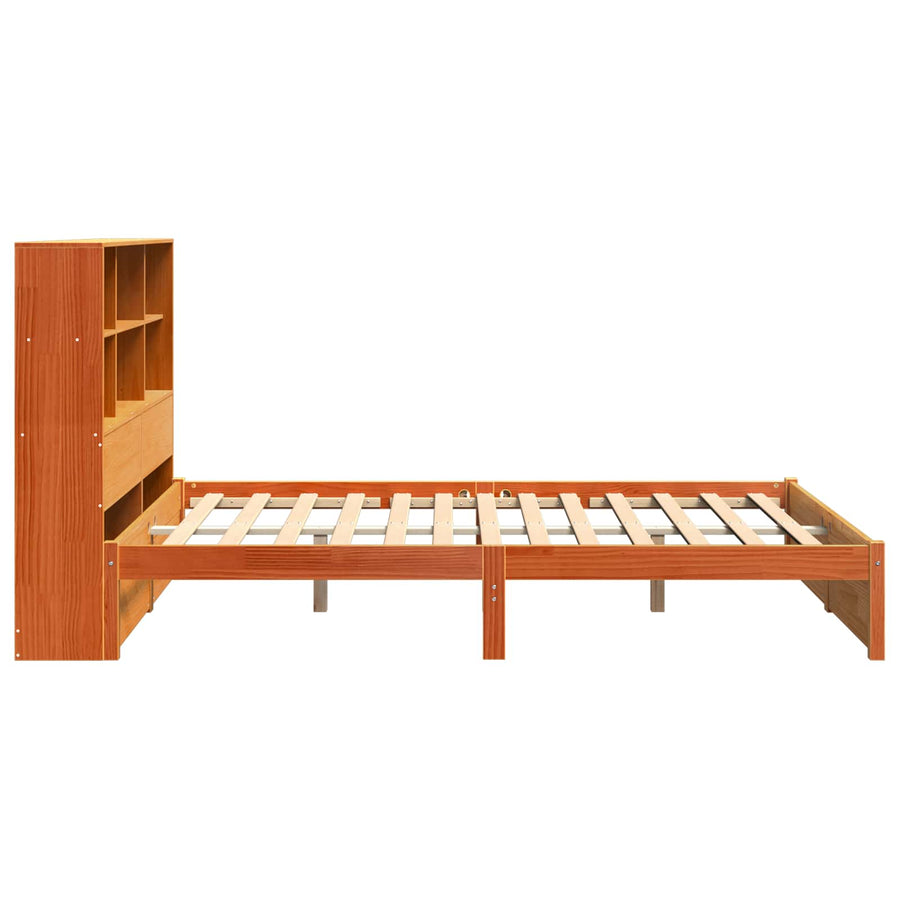 Boekenkast Bedframe Wasbruin 160 x 200 cm Massief Vurenhout