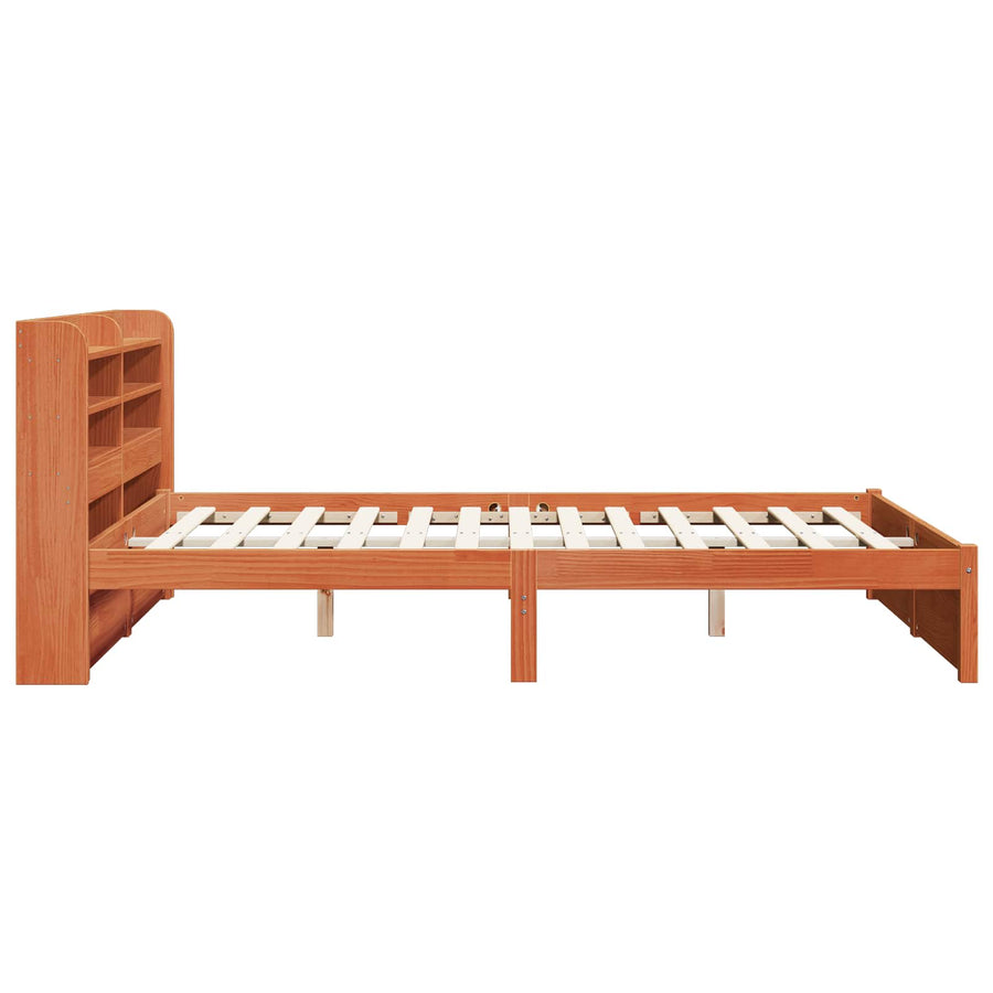 Bedframe met hoofdeinde Wasbruin 150 x 200 cm Massief Vurenhout