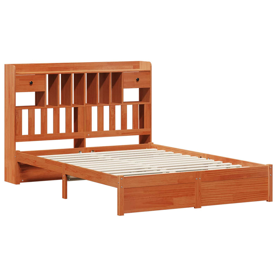 Boekenkast Bedframe Wasbruin 200 x 150 cm Massief Vurenhout
