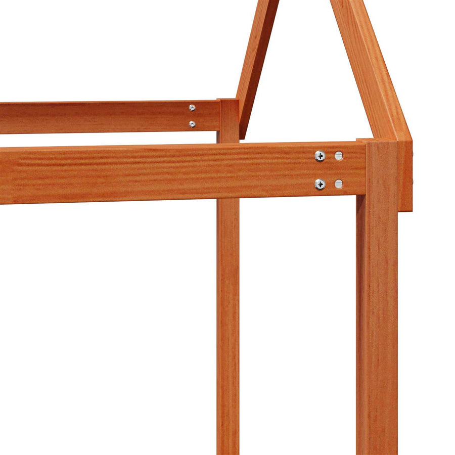 Hoogslaper bedframe Waskleur Bruin 90 x 190 cm