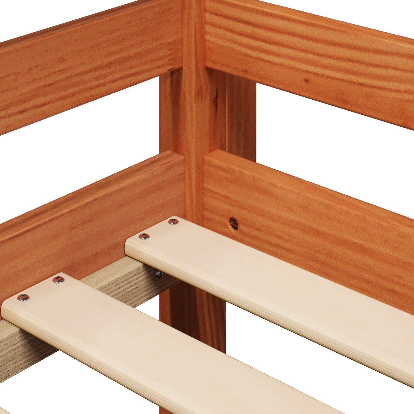 Hoogslaper bedframe Waskleur Bruin 90 x 190 cm