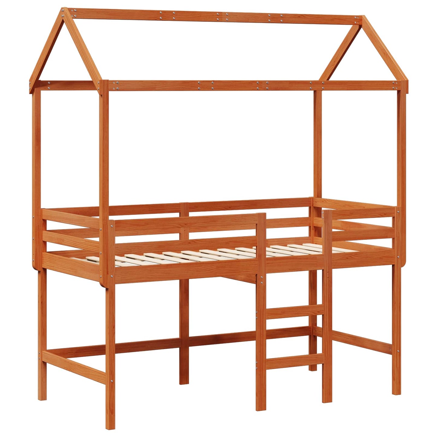 Hoogslaper bedframe Waskleur Bruin 90 x 190 cm