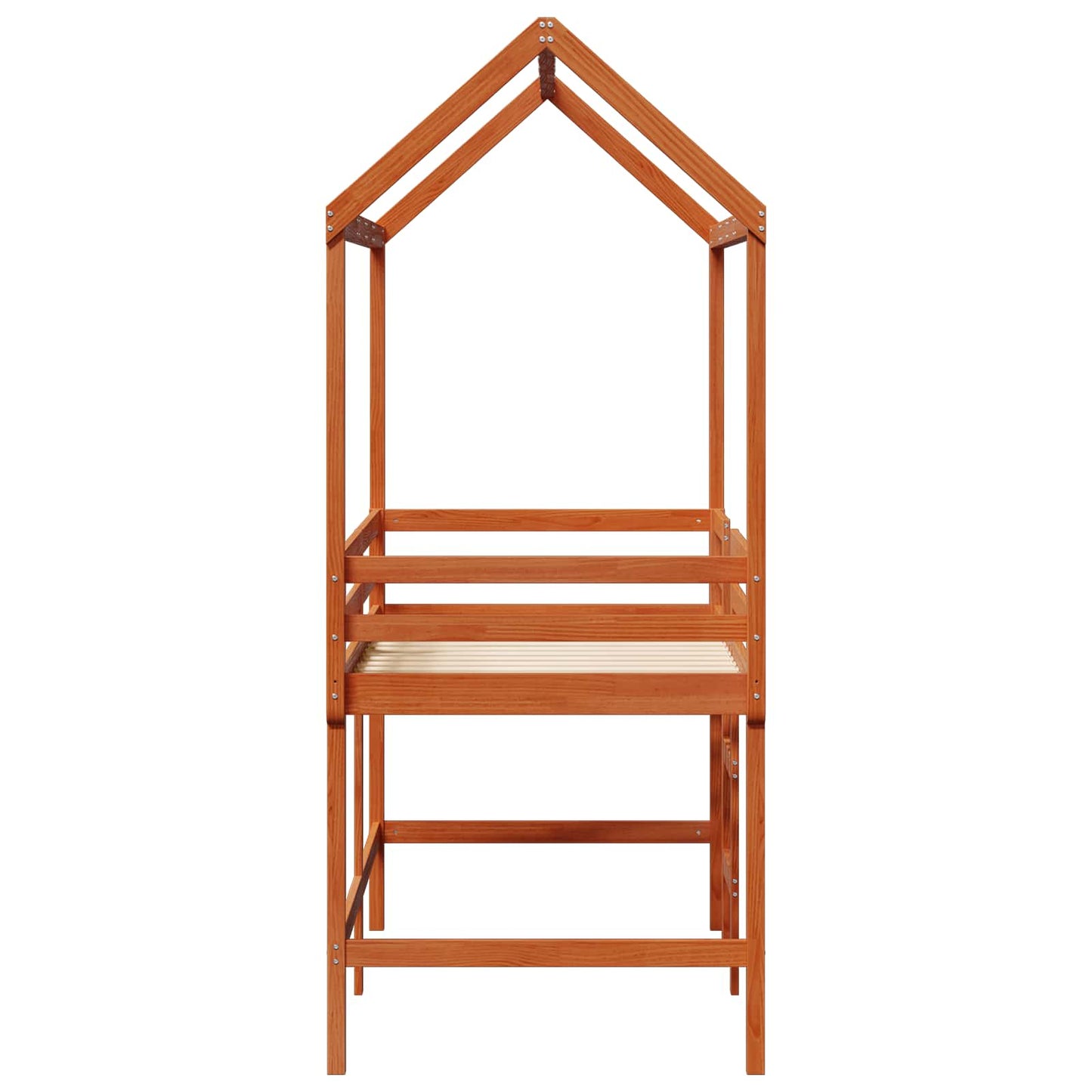 Hoogslaper bedframe Waskleur Bruin 90 x 190 cm