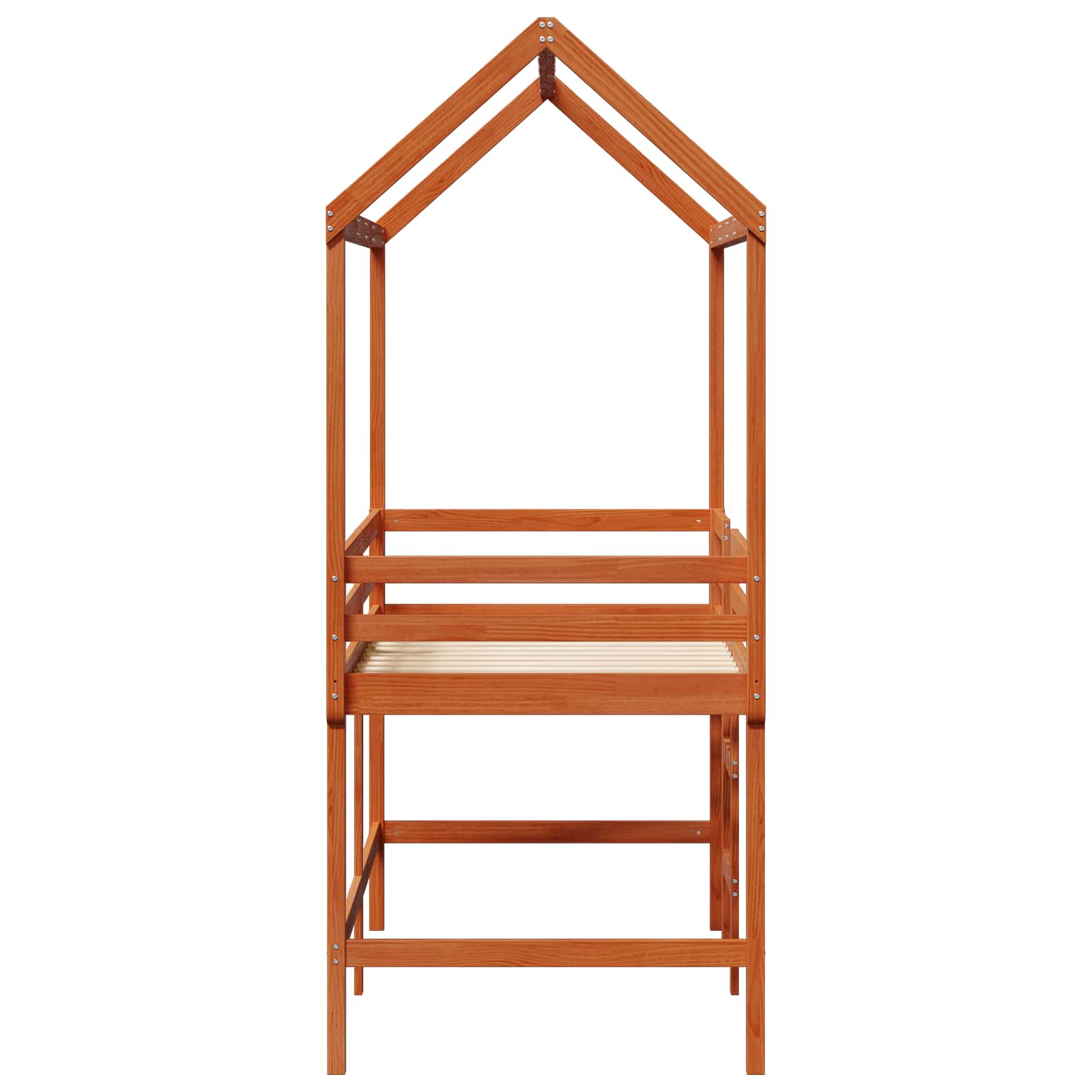 Hoogslaper bedframe Waskleur Bruin 90 x 190 cm