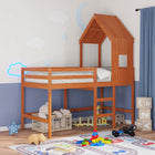 Hoogslaper 90 x 190 cm massief grenenhout wasbruin