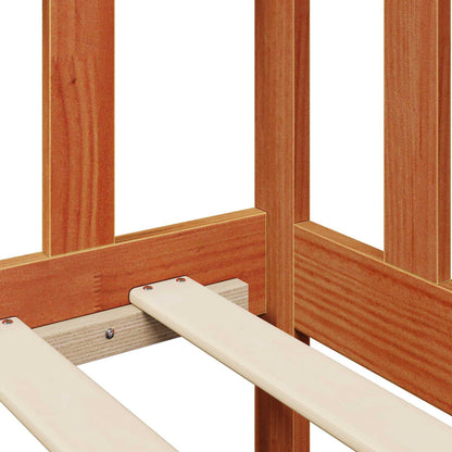 Slaapbank met hoofdeinde 3 pcs Wasbruin Massief Vurenhout