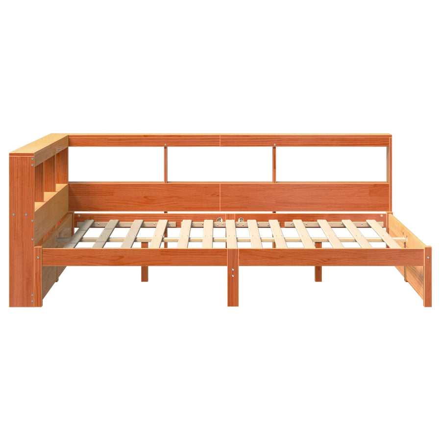 Boekenkast Bed 2 pcs Wasbruin 200 x 140 cm Massief Vurenhout