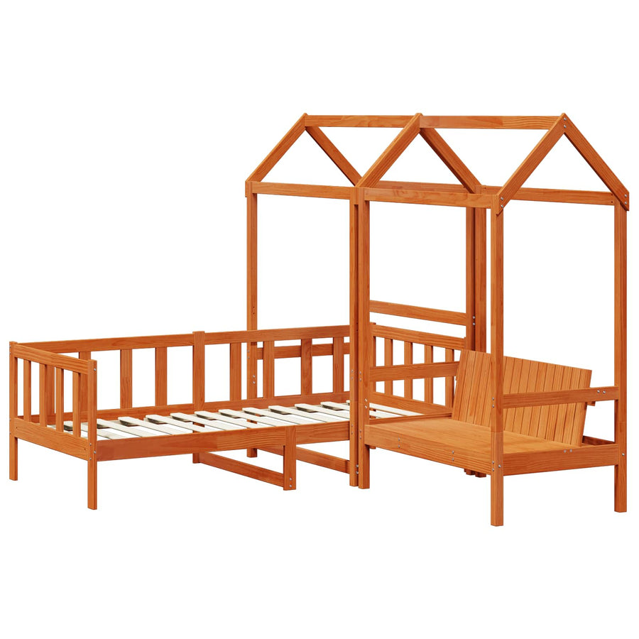 Dagbed Set Wasbruin Massief grenenhout