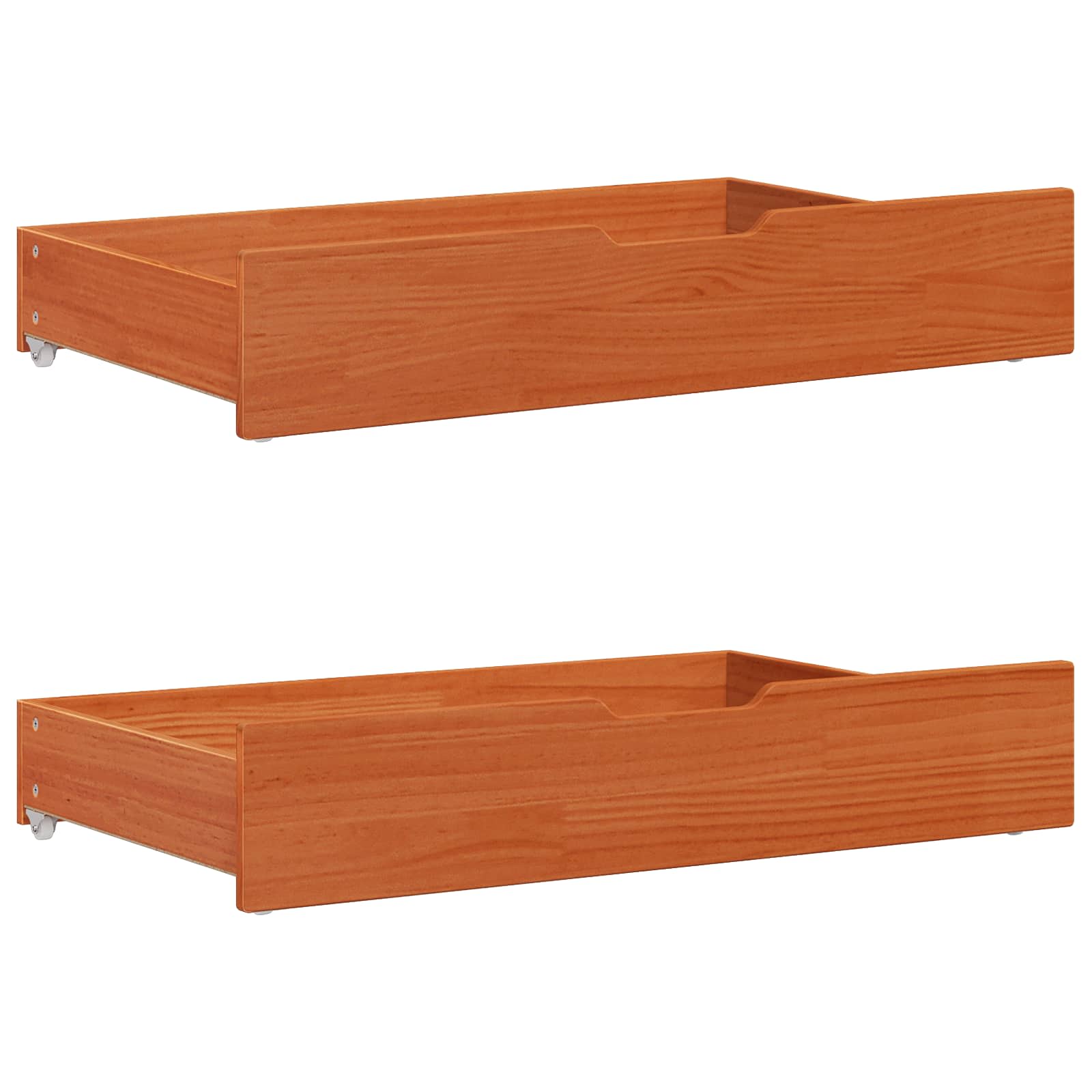 Bedframe met hoofdeinde Wasbruin 70 x 190 cm Massief Vurenhout