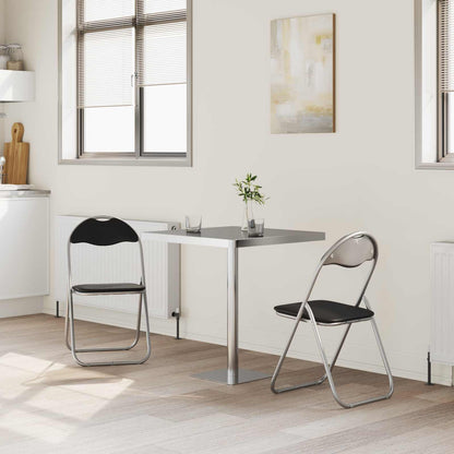 Inklapbare stoel 2 pcs Zwart en Grijs 48 x 43,5 x 81 cm